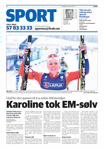 Karoline utteken til Junior-VM i Slovakia